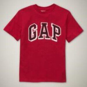NWT GAP Arch Logo Graphic Tee T-Shirt Tees Shirt 100% Cotton Red Boys XL 12